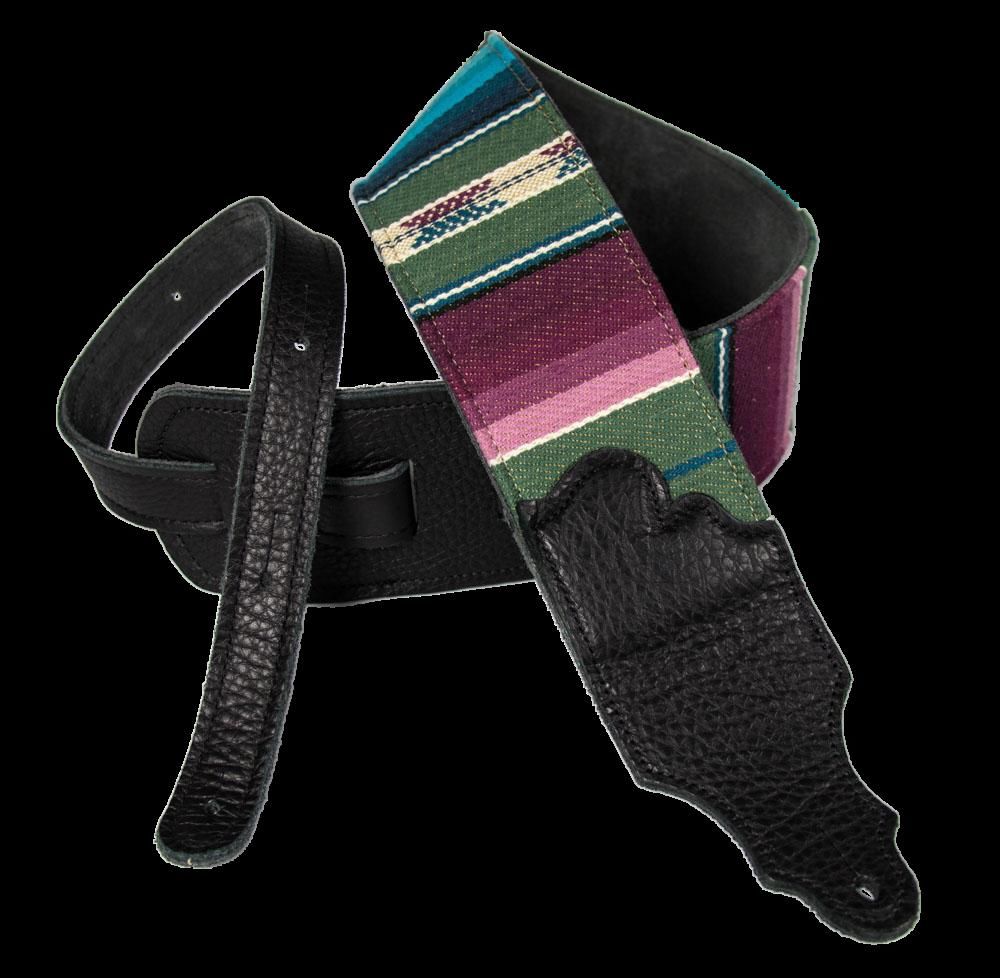 Franklin 3 Inch Saddle Blanket with Black Leather End Tab Guitar Strap