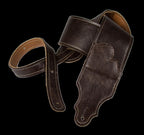 Franklin 3 Inch Jackson Hole Chocolate Leather with Honey Stitching Guitar Strap