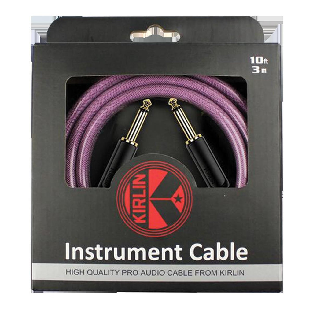 Kirlin KIPW201BPU-10 PVC Woven Guitar Cable 10Ft Purple