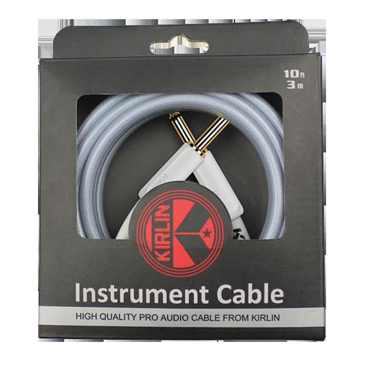 Kirlin KIPW201WBL-10 PVC Woven Guitar Cable 10Ft Blue