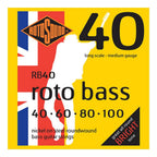 Rotosound RB40 Rotobass medium electric bass guitar string set with 40-100 gauge, displayed on a plain background.