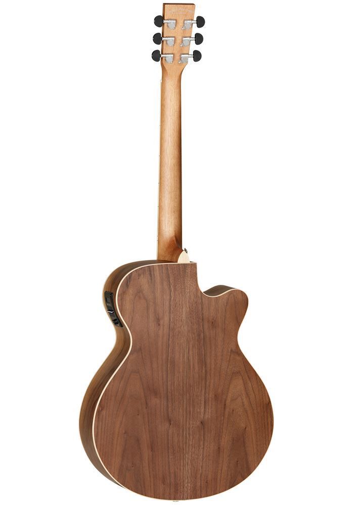 Tanglewood TDBTSFCEBWLH Discovery Exotic Super Folk Left-Handed Acoustic Guitar in Black Walnut