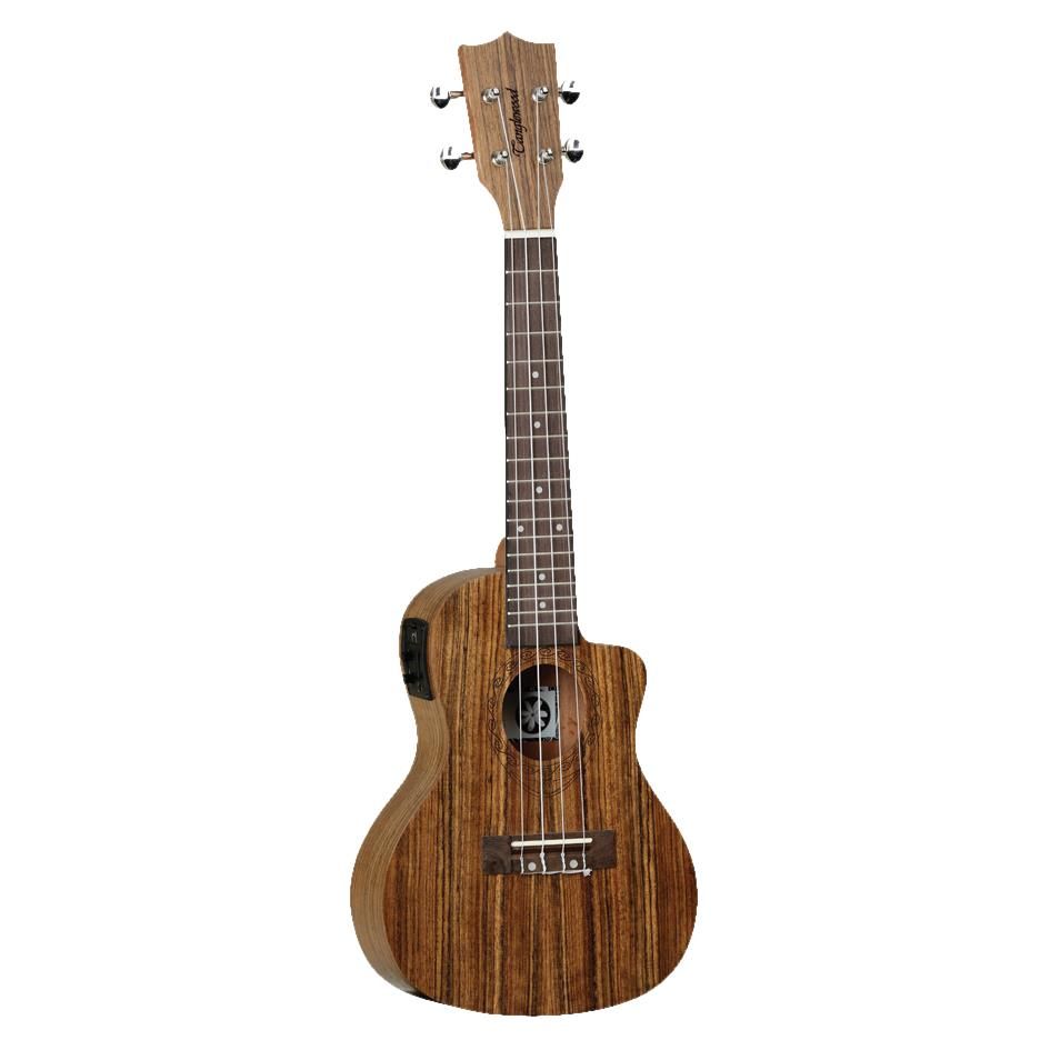 Tanglewood TWT12E Tiare Concert Ukulele with Pickup and Gig Bag - Natural Satin Figured Ovangkol