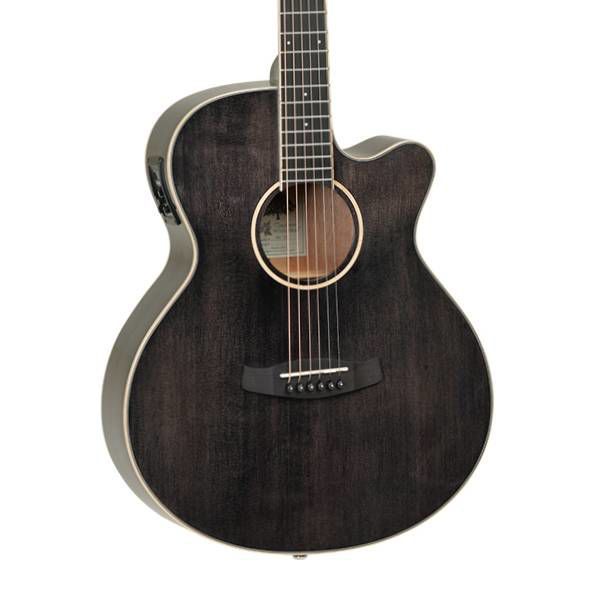 Tanglewood TW4BS Winterleaf Super Folk Acoustic Guitar in Black Shadow Gloss with Pickup