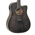 Tanglewood TW5BS Winterleaf Series Dreadnought Acoustic Guitar Cutaway with Pickup in Black Shadow Gloss
