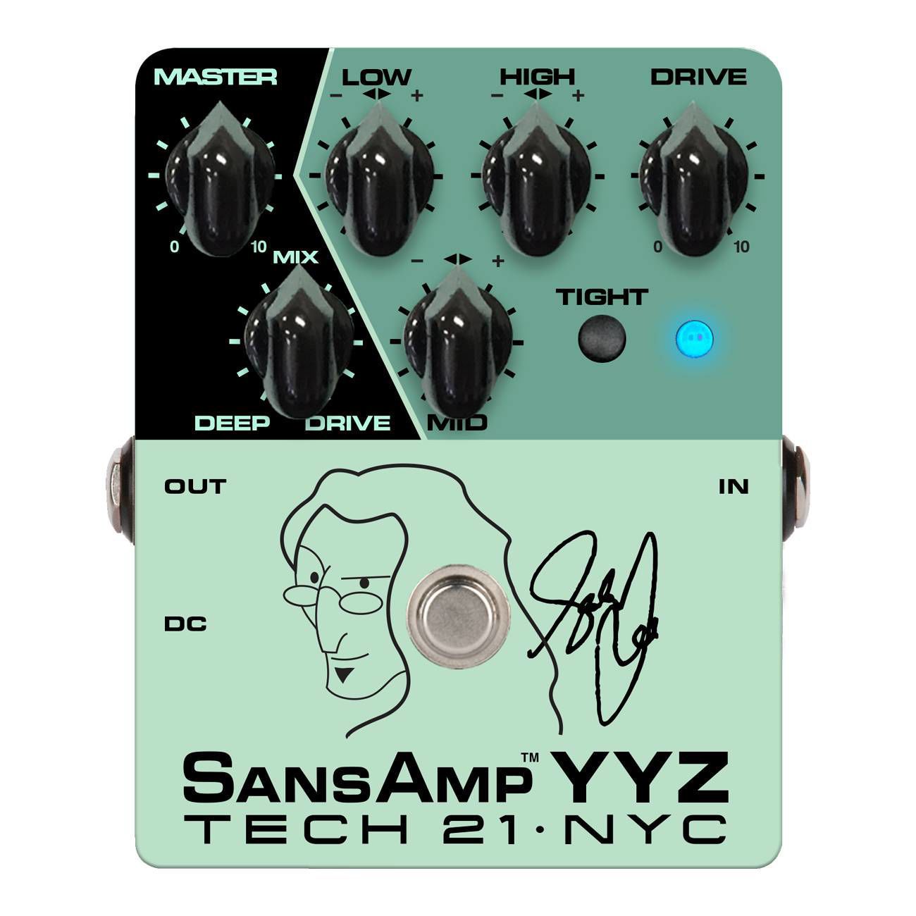 Tech 21 YYZ Geddy Lee SansAmp Signature Bass Guitar Effects Pedal