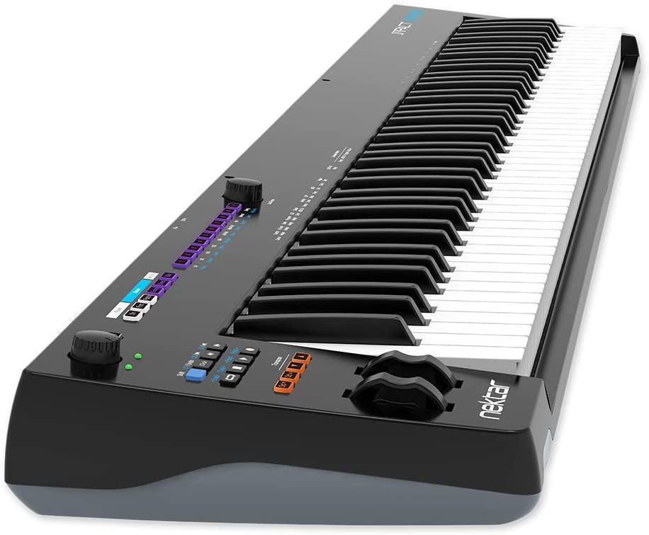Nektar Impact GXP88 88-key full-size USB MIDI controller keyboard with semi-weighted keys, velocity, and aftertouch.