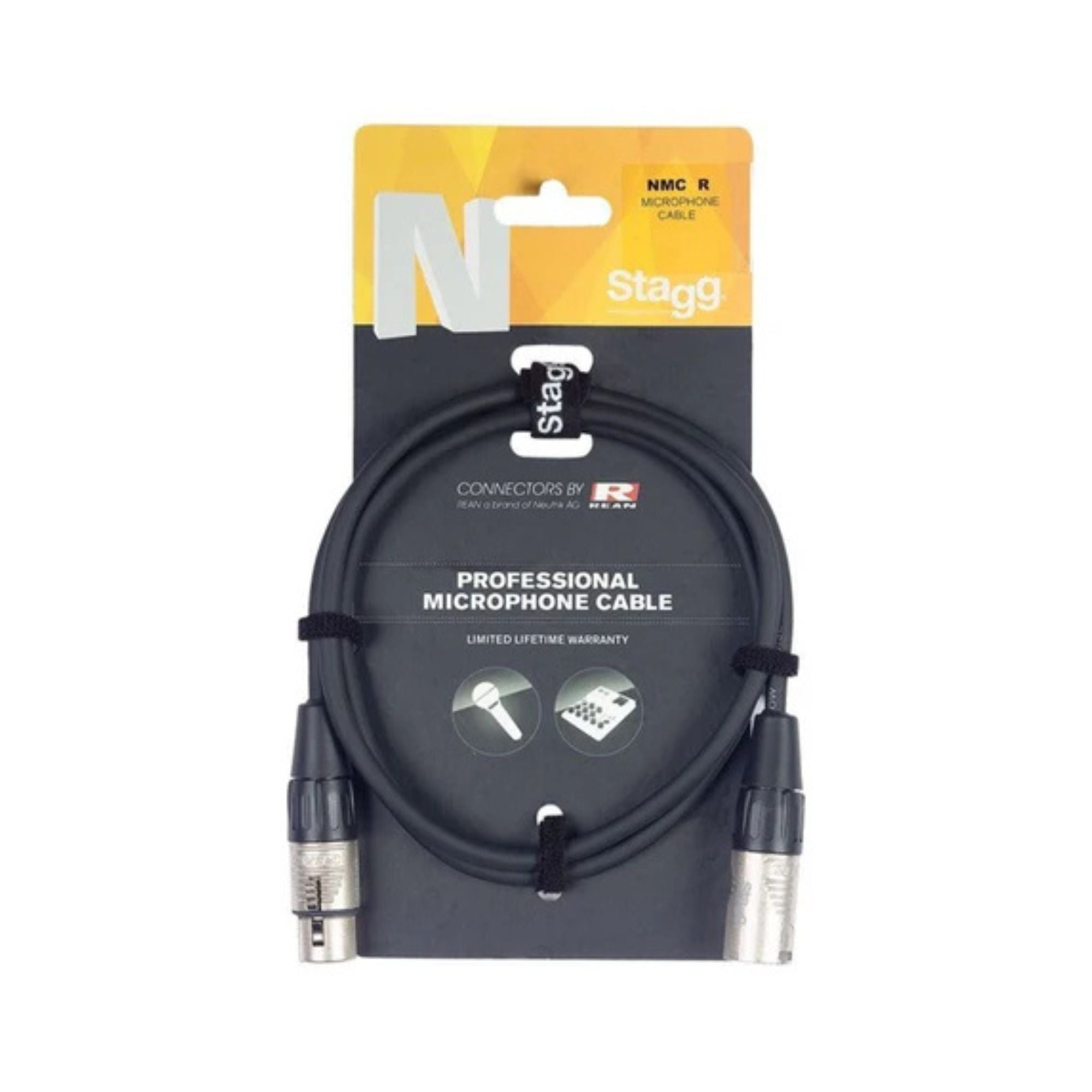 Stagg Deluxe 20m microphone cable with Neutrik/Rean connectors, designed for professional PA and audio setup.