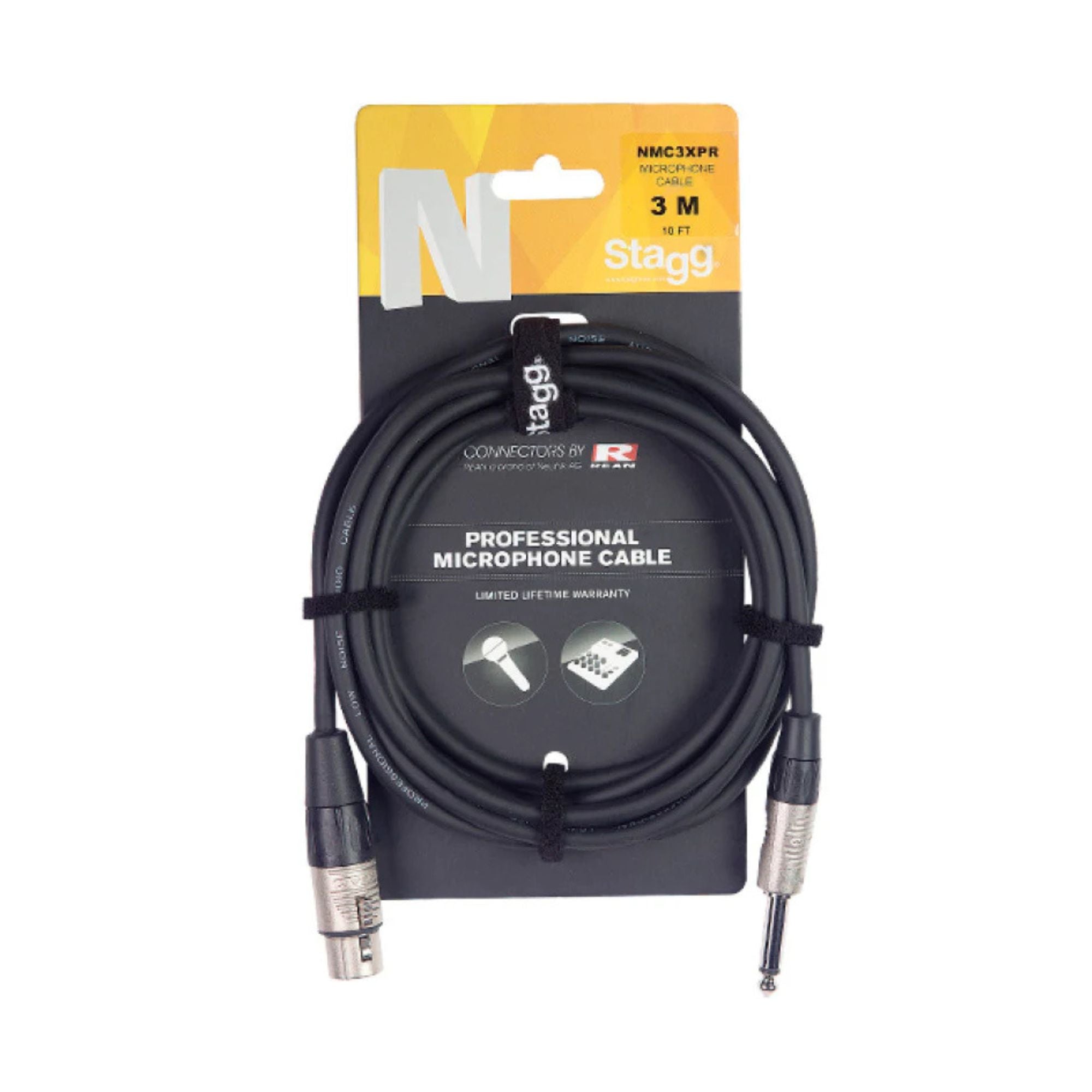 Stagg Deluxe Microphone Cable 6.35mm-XLRF w/Neutrik/Rean Conn. (3m)