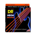 DR Strings Neon NOB-45 Bass Strings Set Orange 4-String