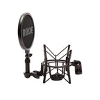 Rode NT1 studio condenser microphone kit with shock mount and XLR cable, designed for professional recording and vocals.