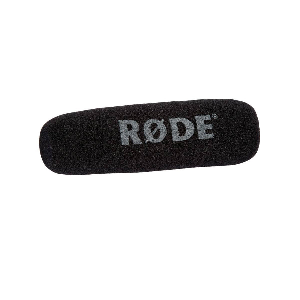 Rode NTG4 directional condenser studio microphone with shock mount and windscreen, designed for professional audio recording.