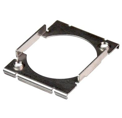 Neutrik mounting frame for D size chassis panel connectors with M3 threads, used for PA cables and adaptors.