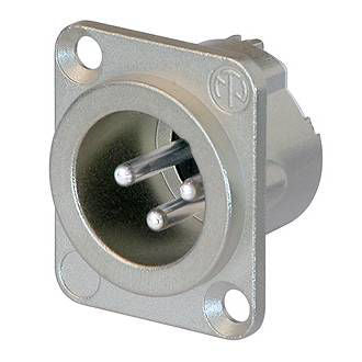 Neutrik NC3MD-LX Male 3pin Chassis Panel Mount