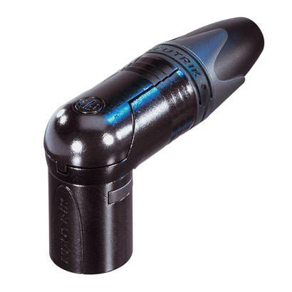 Neutrik NC3MRX-B XLR Connector - 3 Pin - Male - Right Angle (NC3MRXB)