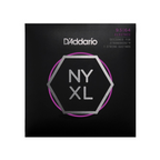 D'Addario NYXL 9.5-64 Custom Light 7-String Electric Guitar Strings on Strandberg guitar with packaging visible.