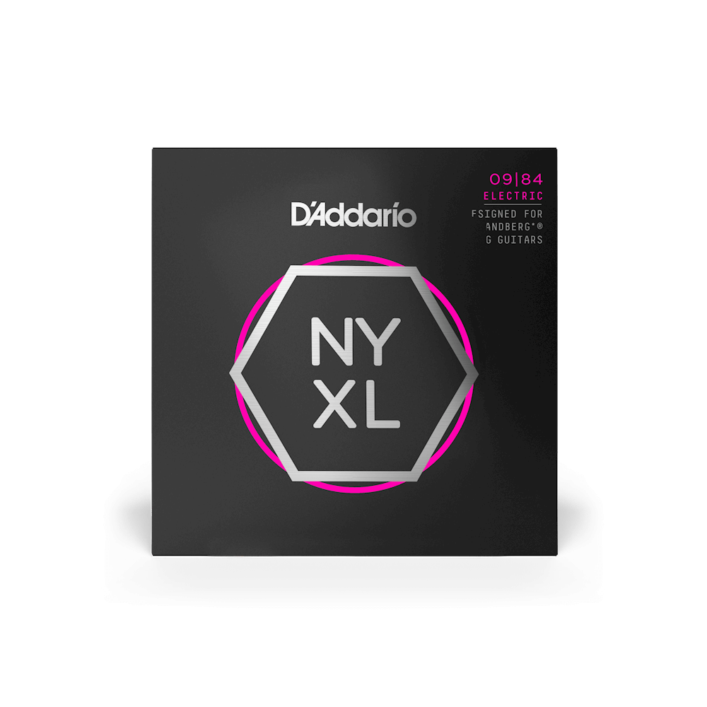 D'Addario NYXL0984SB electric guitar strings for Strandberg 8-string guitar, 9-84 gauge, high-quality D'Addario strings