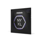 D'Addario NYXL1150BT electric guitar strings with balanced tension, 11-50 gauge, shown on a guitar.