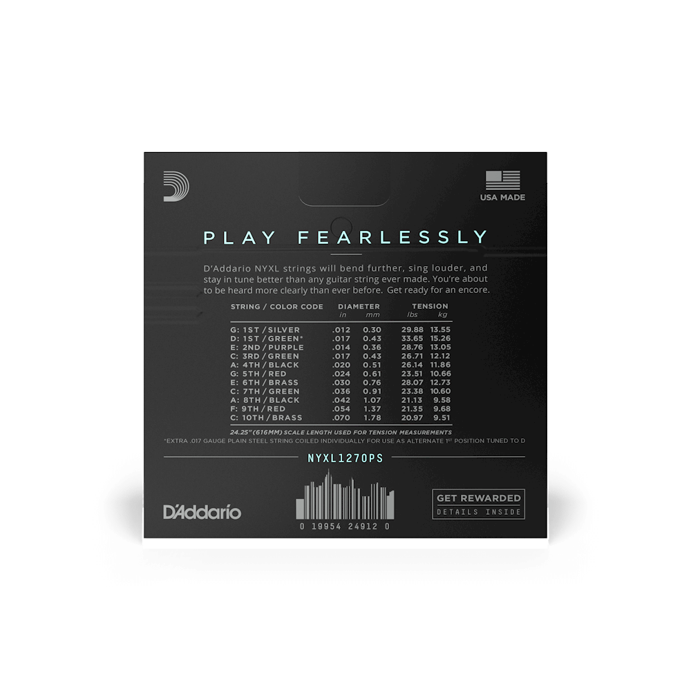 D'Addario NYXL1270PS C6 Pedal Steel Guitar Strings - 12-70