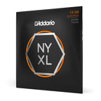 D'Addario NYXL1356W Nickel Wound Electric Guitar Strings, medium wound, 13-56 gauge, close-up of the string set.