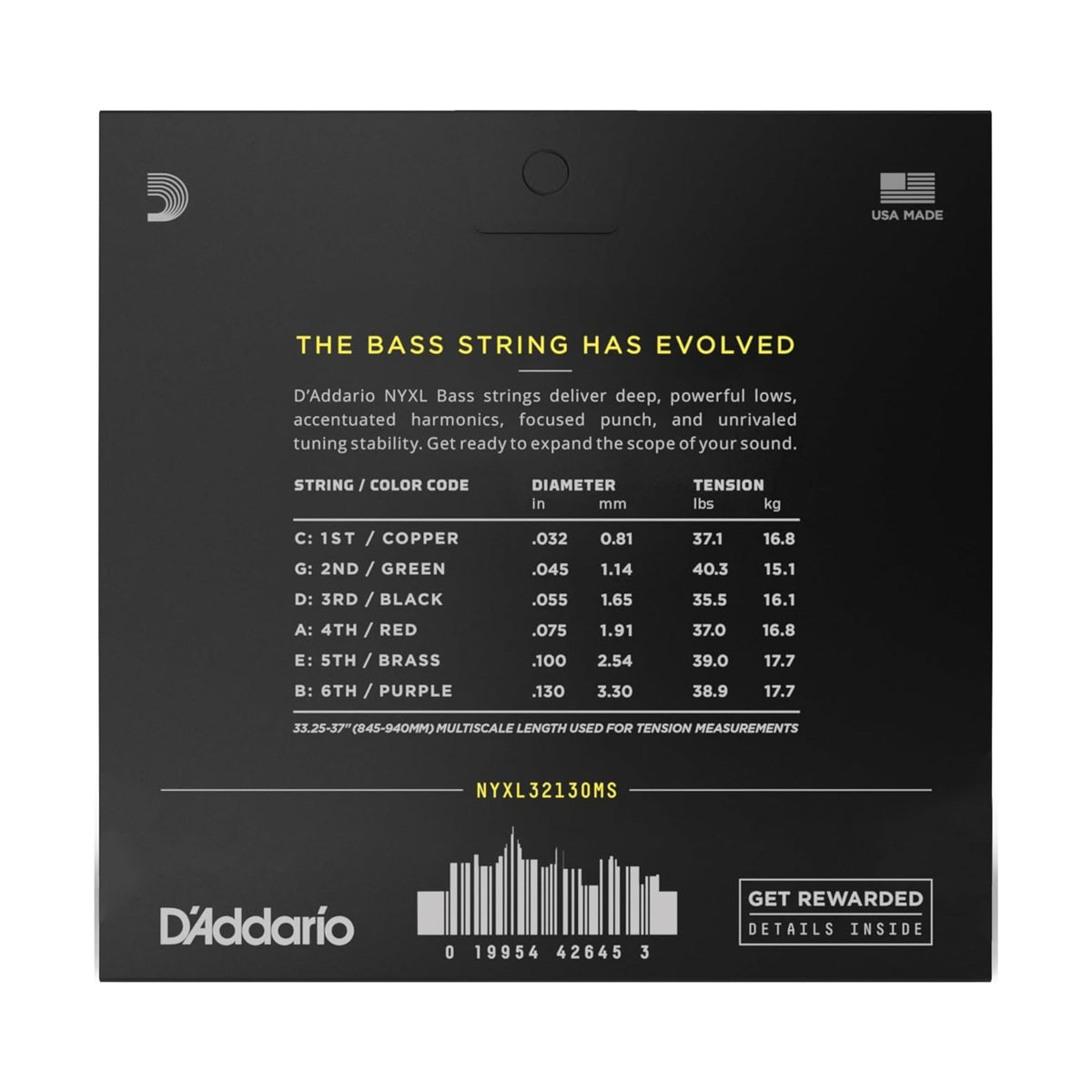D'Addario NYXL HD Multiscale 6-String Bass Strings