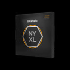 D'Addario NYXL50105 medium bass guitar strings set with 50-105 gauge, featuring silver wound strings and durable construction.