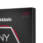 D'Addario NYXL Nickel Wound Bass Guitar Strings, Medium, 55-110, long scale, shown on bass guitar