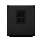 Orange OBC115C BK 1x15 bass speaker cabinet in black, showing the sturdy construction and branding for bass amplifier setups.