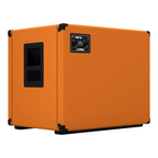 Orange OBC115C 1x15 bass speaker cabinet for bass amplifiers with a sturdy orange finish and large speaker grille.