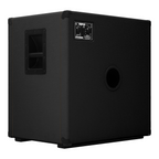 Orange OBC410C BK bass speaker cabinet in black, featuring multiple speaker drivers and sturdy construction for bass amplification.