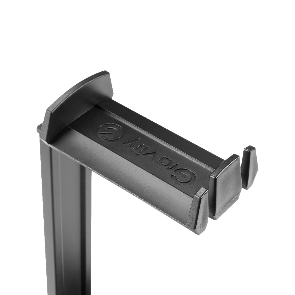 Gravity GHPHTT01B table top headphone stand for organizing and displaying headphones on a desk or workspace.