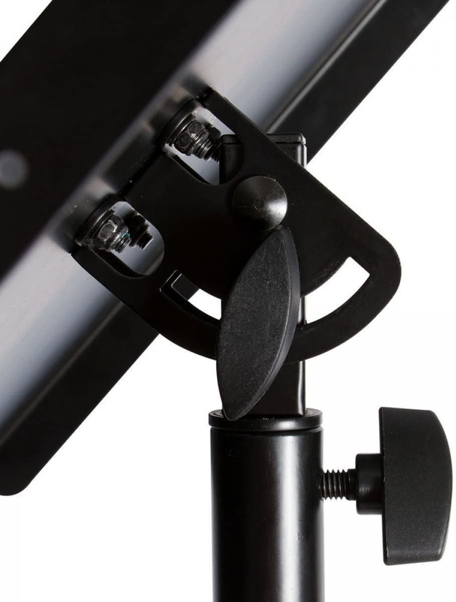 On-Stage LTP7000 Deluxe multi-purpose laptop stand with adjustable height and sturdy metal construction, shown in a workspace setting.