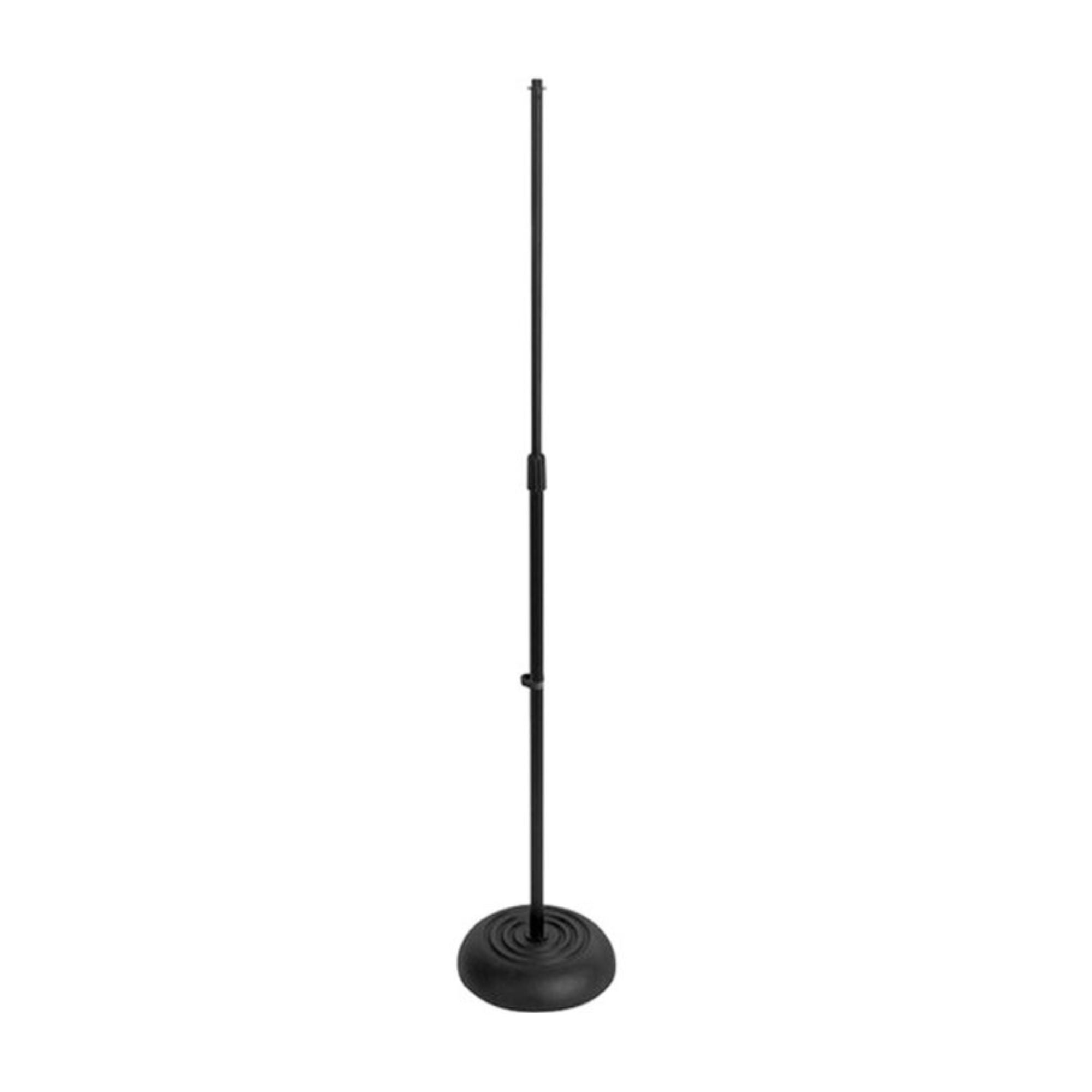 On Stage MS7201B Straight Mic Stand with Weighted Round Base in Black