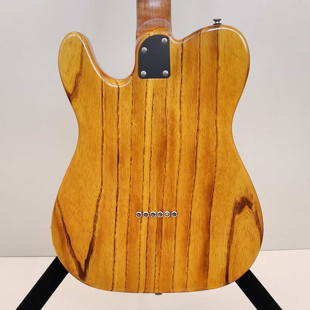 Patrick James Eggle OZ-T-SS-T-BB Electric Guitar with Swamp Ash Body and 3A Roasted Flame Maple Neck - Trans Blonde Burst