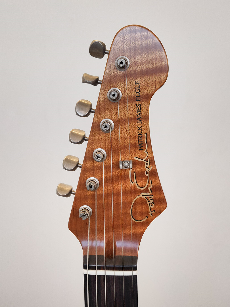 Patrick James Eggle OZ-T-SS-T-BB Electric Guitar with Swamp Ash Body and 3A Roasted Flame Maple Neck - Trans Blonde Burst