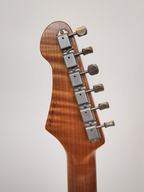 Patrick James Eggle OZ-T-SS-T-BB Electric Guitar with Swamp Ash Body and 3A Roasted Flame Maple Neck - Trans Blonde Burst