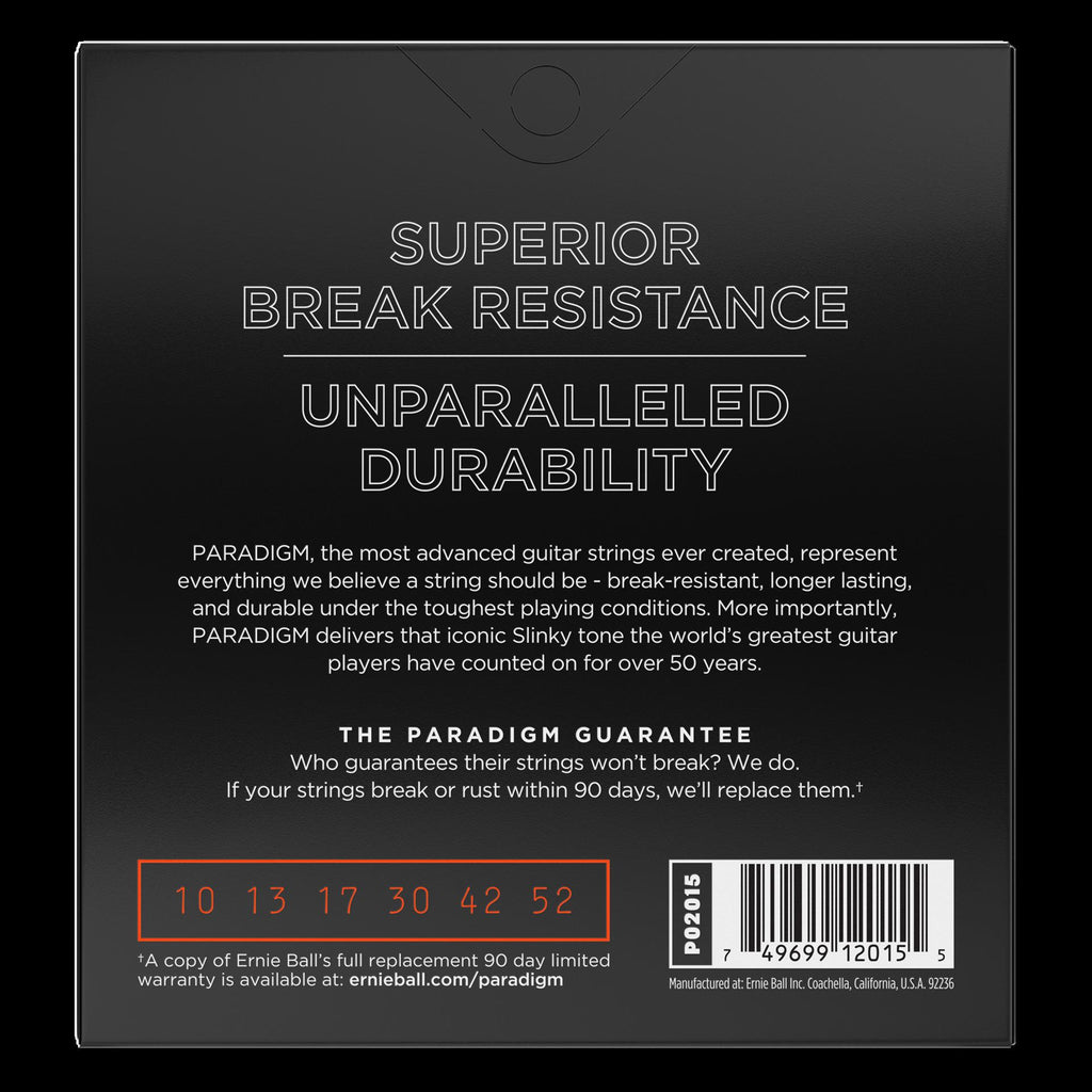 Ernie Ball E2015 10-52 Skinny Top/Hvy Bot Paradigm Electric Guitar Strings