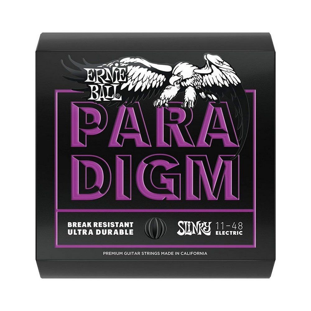 Ernie Ball Paradigm Power Slinky electric guitar strings set, featuring durable, high-performance strings for electric guitar playing.