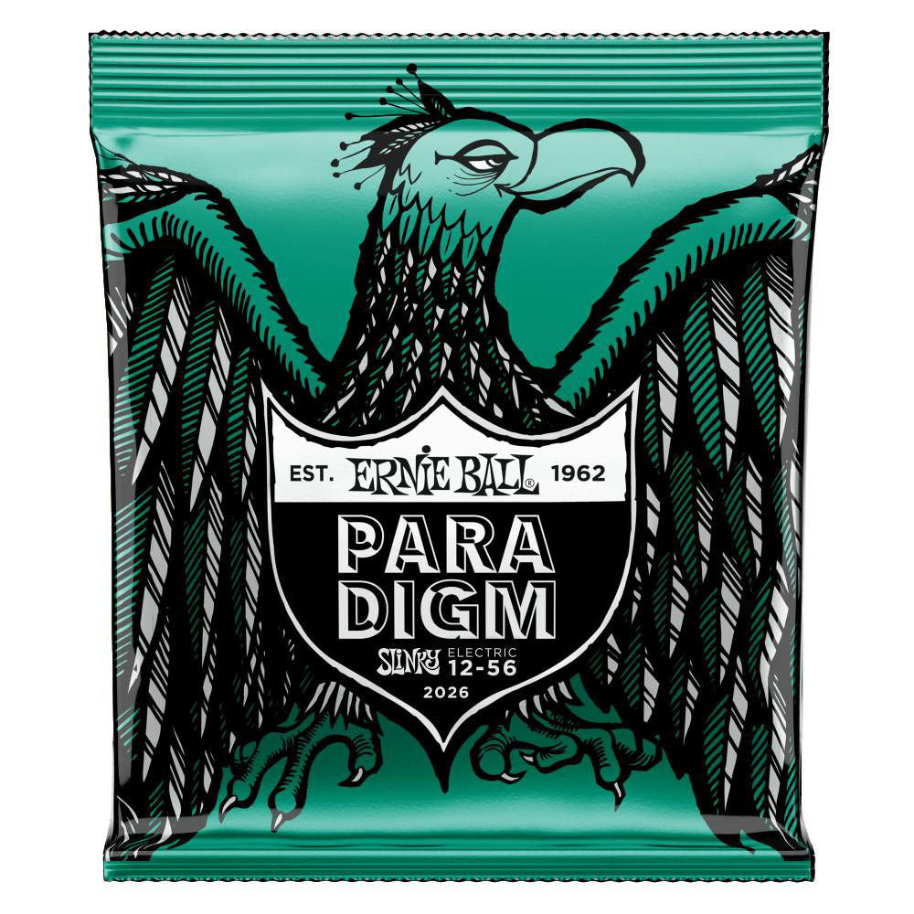 Ernie Ball 2026 Not Even Slinky Paradigm electric guitar strings in packaging, showcasing the thin and flexible string set.