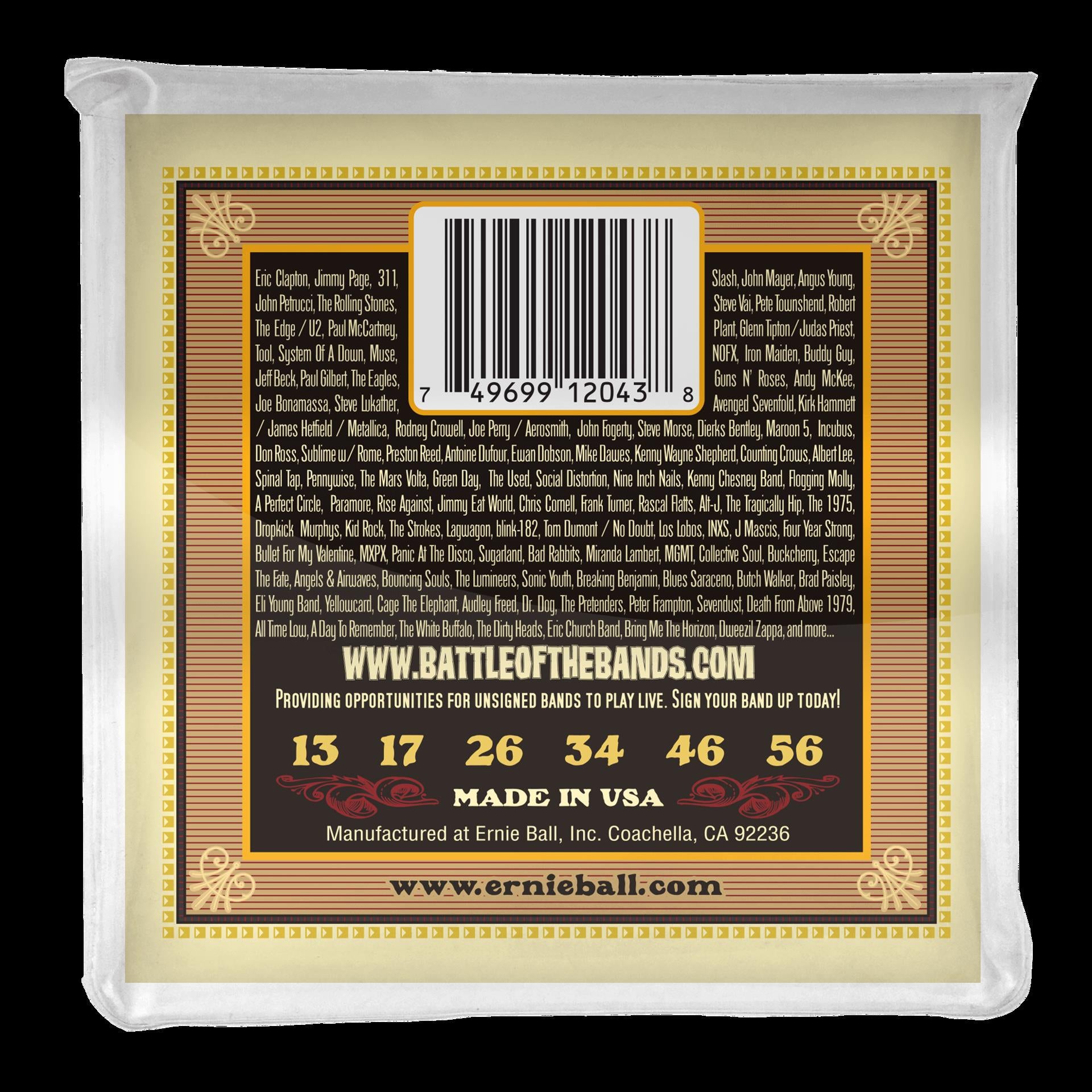 Ernie Ball 2043 Earthwood Silk & Steel Regular 80 20 Bronze Acoustic Guitar Strings