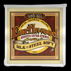 Ernie Ball Earthwood Silk & Steel acoustic guitar strings, 80/20 bronze, soft and smooth feel, designed for warm, rich sound.