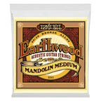 Ernie Ball Earthwood Mandolin string set with medium loop end, made of 80/20 bronze for folk and bluegrass acoustic playing.