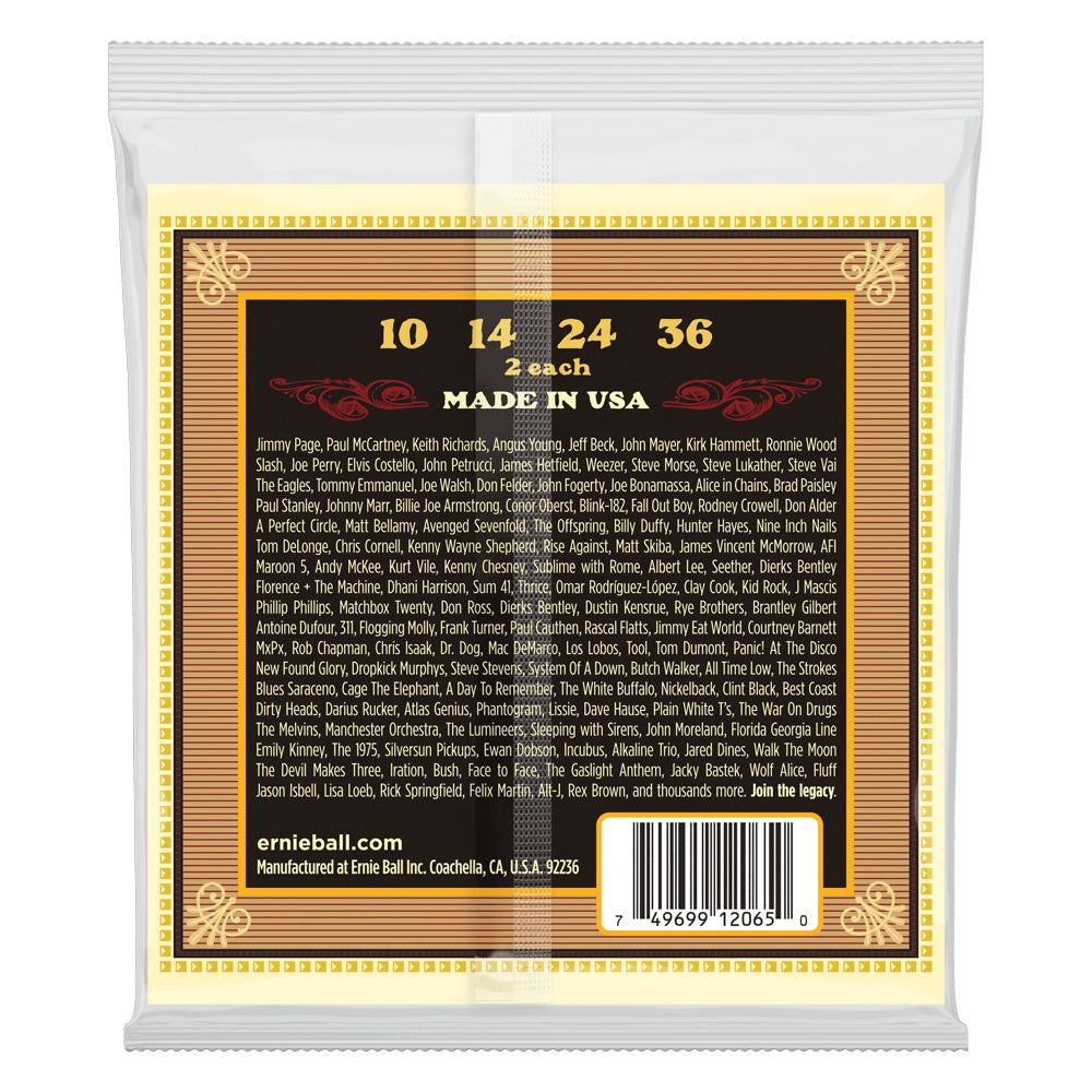 Ernie Ball 2065 Earthwood mandolin string with loop end, 80/20 bronze acoustic guitar string for folk and bluegrass instruments.