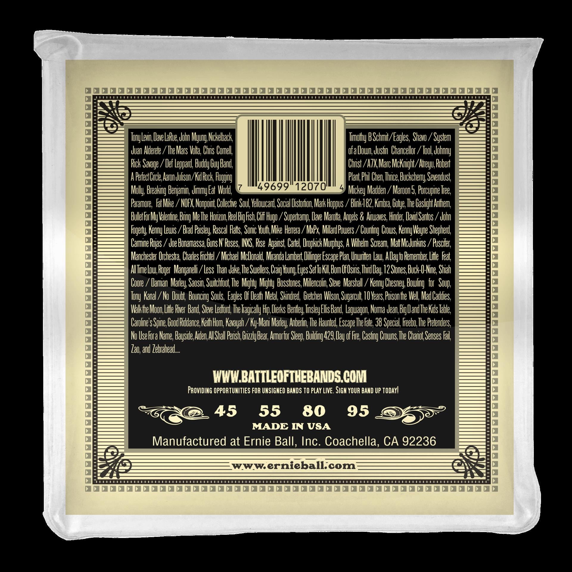 Ernie Ball 2070 Earthwood Phosphor Bronze Acoustic Bass Strings