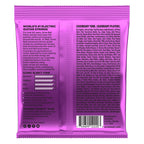 Ernie Ball Power Slinky Nickel Wound Electric Guitar Strings, standard guitar string set on a plain background.