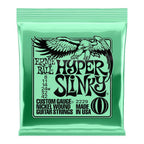 Ernie Ball 2229 Hyper Slinky nickel wound electric guitar strings in 8-42 gauge, shown on a guitar string spool.