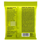 Ernie Ball 2240 Regular Slinky RPS nickel wound electric guitar strings on a guitar, showcasing their shiny, smooth finish.