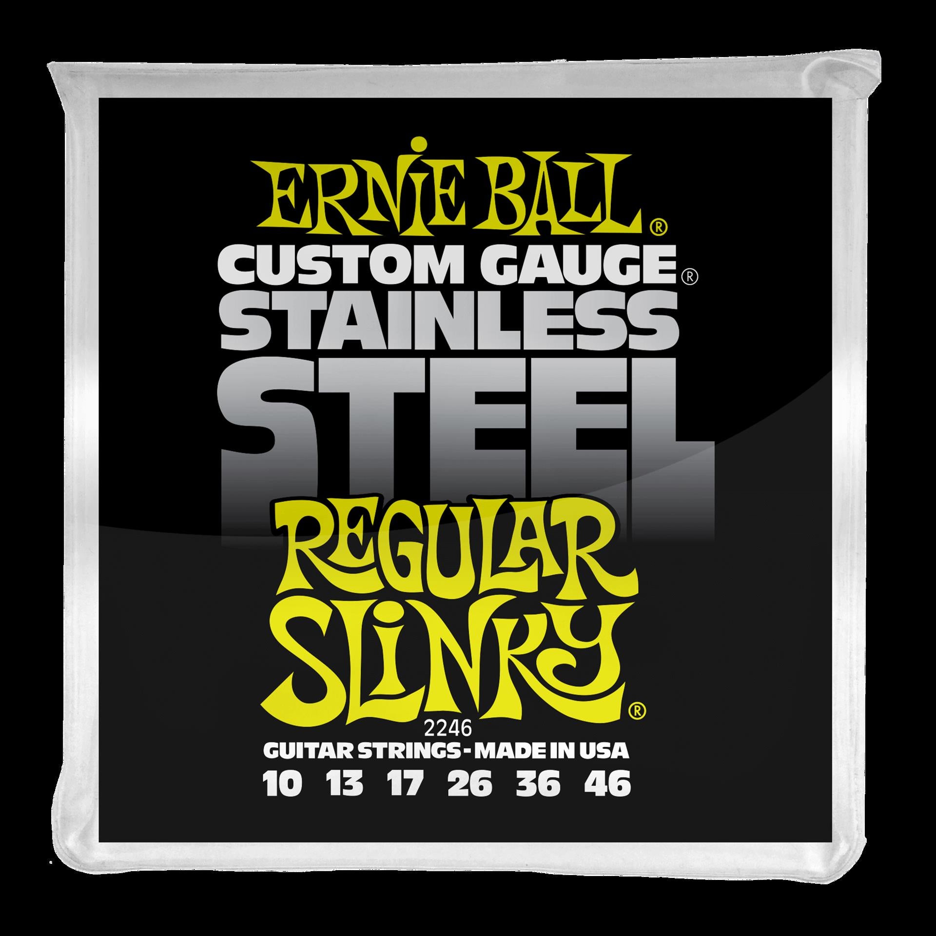 Ernie Ball 2246 Regular Slinky Stainless Steel Wound Electric Guitar Strings