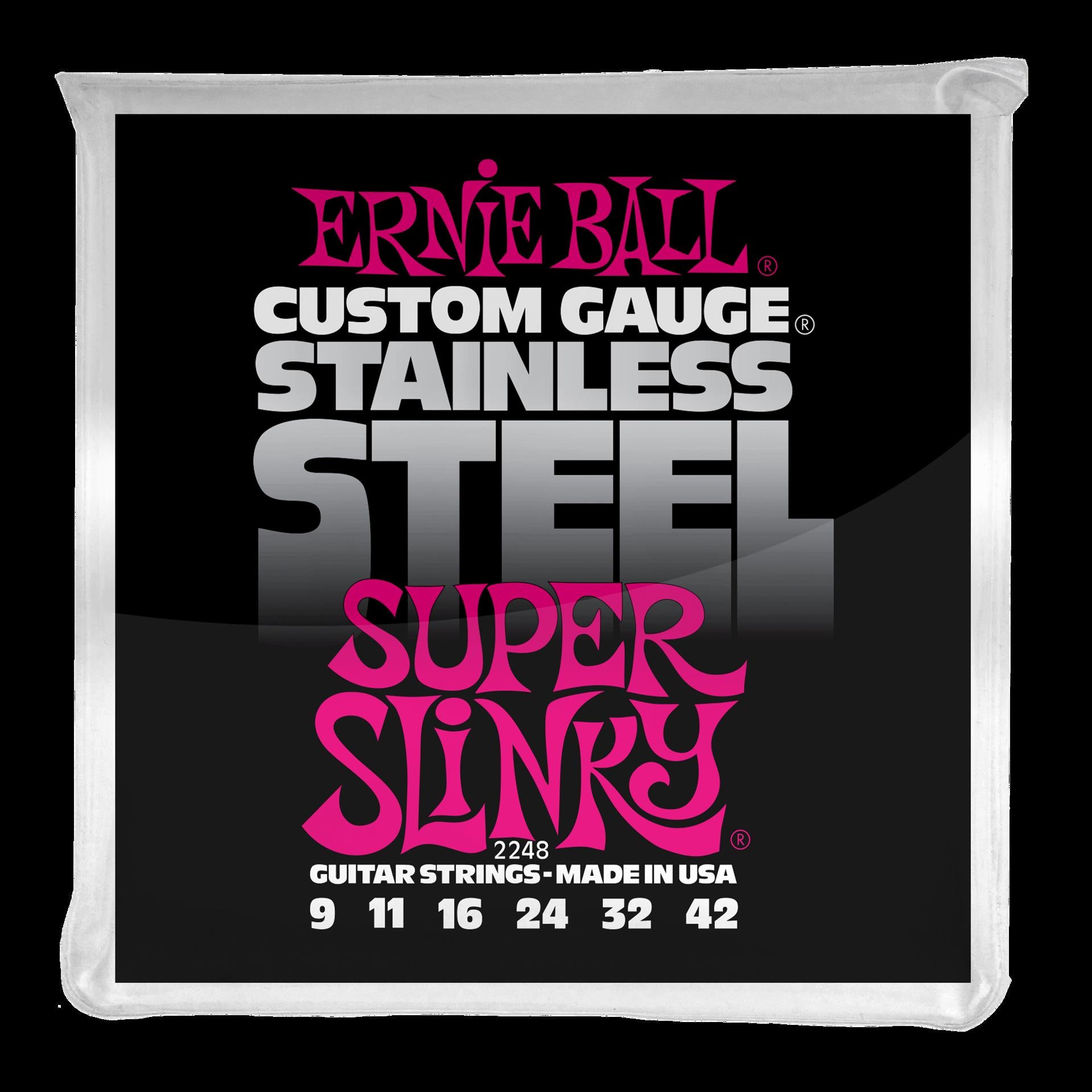 Ernie Ball 2248 Super Slinky Stainless Steel Wound Electric Guitar Strings