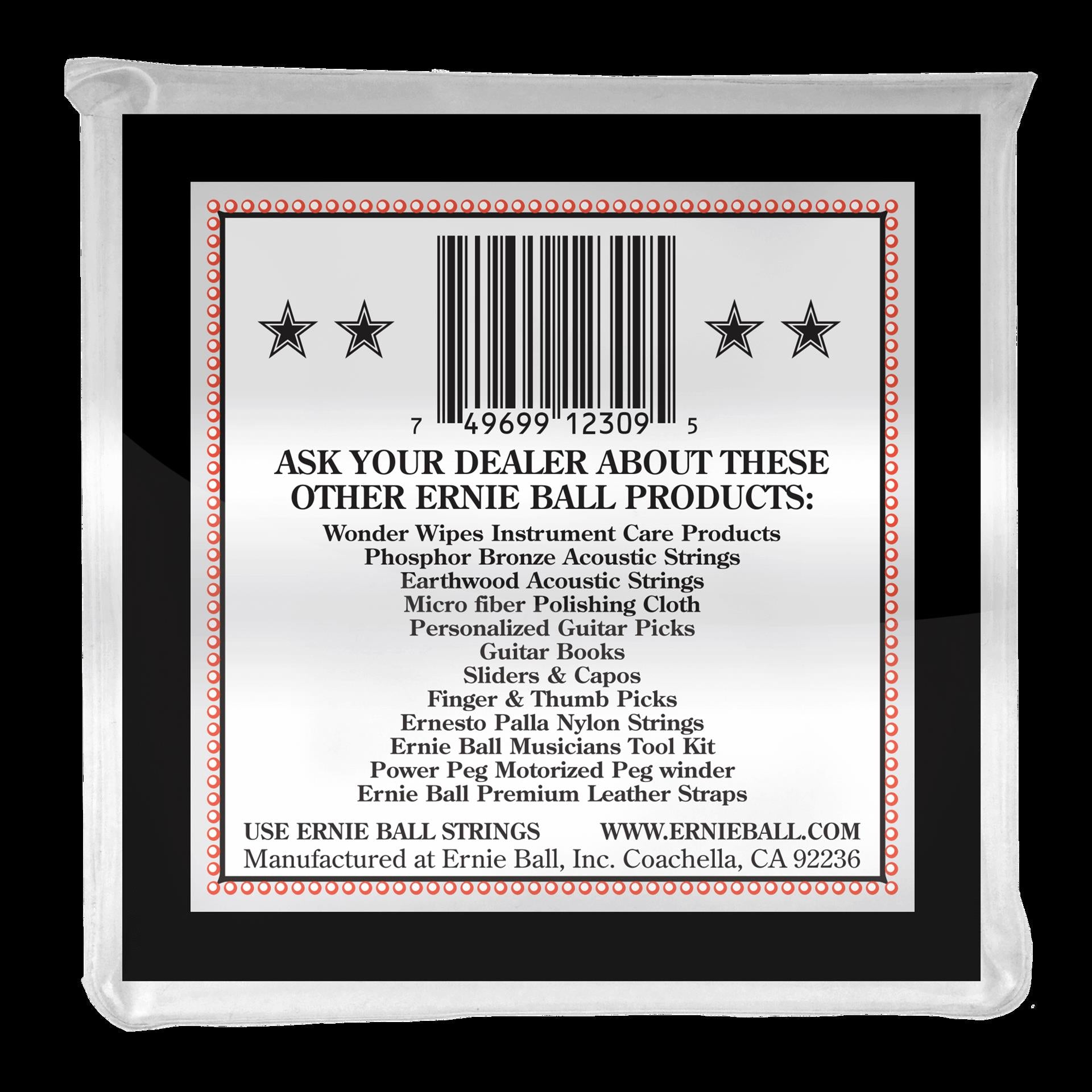 Ernie Ball 2309 Medium 5-String Loop End Stainless Steel Banjo Guitar Strings